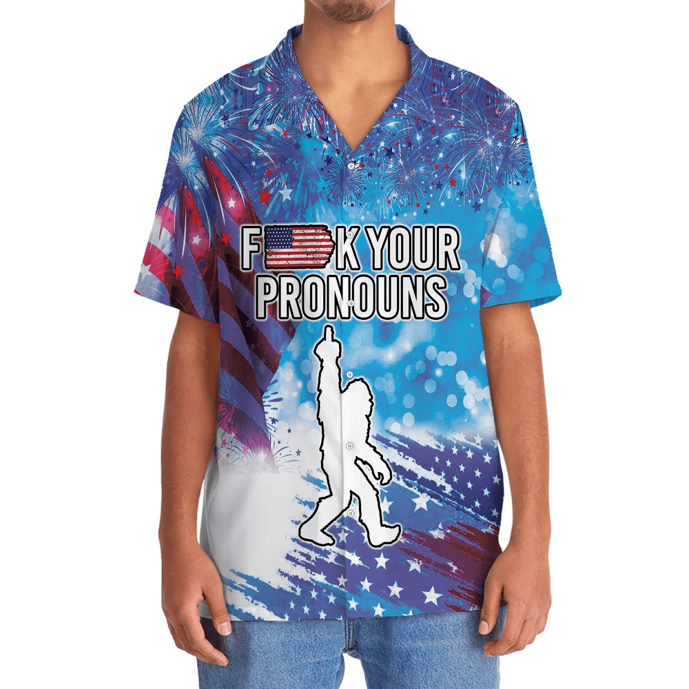 Bigfoot F  K Your Pronouns Hawaiian Shirt, Funny Hawaiian Shirt, Cool Hawaiian Shirts, Best Hawaiian Shirts