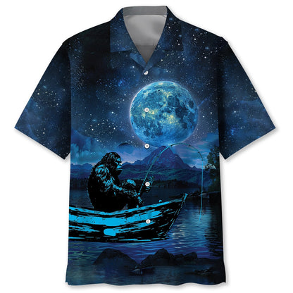 Bigfoot Fishing Relax Hawaiian Shirt, Funny Hawaiian Shirt, Cool Hawaiian Shirts, Best Hawaiian Shirts