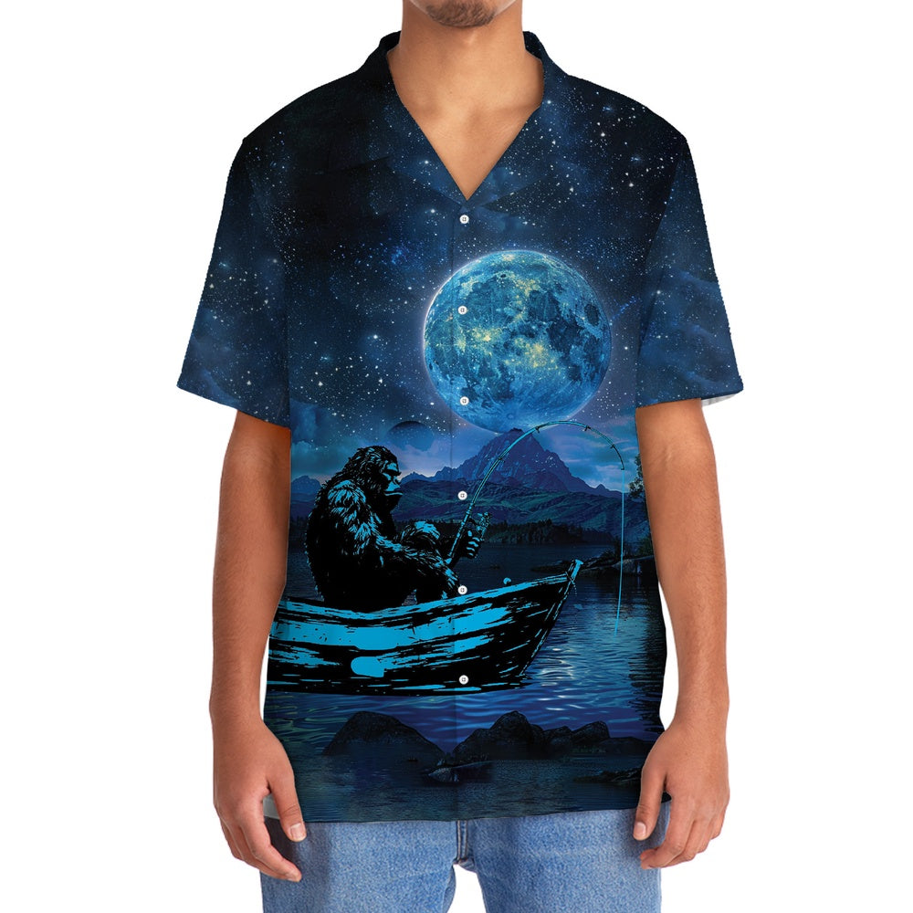 Bigfoot Fishing Relax Hawaiian Shirt, Funny Hawaiian Shirt, Cool Hawaiian Shirts, Best Hawaiian Shirts