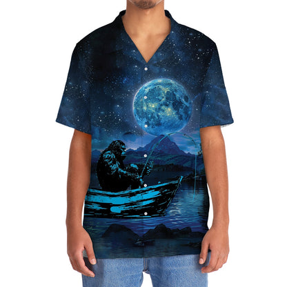 Bigfoot Fishing Relax Hawaiian Shirt, Funny Hawaiian Shirt, Cool Hawaiian Shirts, Best Hawaiian Shirts