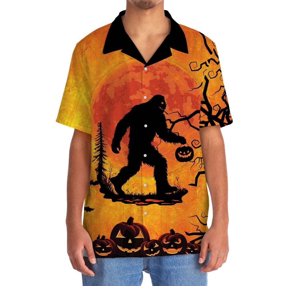 Bigfoot Halloween New Hawaiian Shirt, Funny Hawaiian Shirt, Cool Hawaiian Shirts, Best Hawaiian Shirts