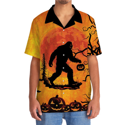 Bigfoot Halloween New Hawaiian Shirt, Funny Hawaiian Shirt, Cool Hawaiian Shirts, Best Hawaiian Shirts