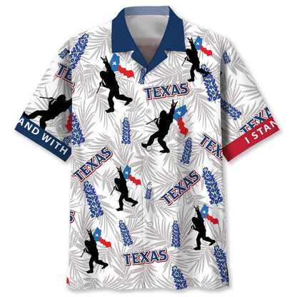 Bigfoot I Stand With Texas Hawaiian Shirt, Funny Hawaiian Shirt, Cool Hawaiian Shirts, Best Hawaiian Shirts