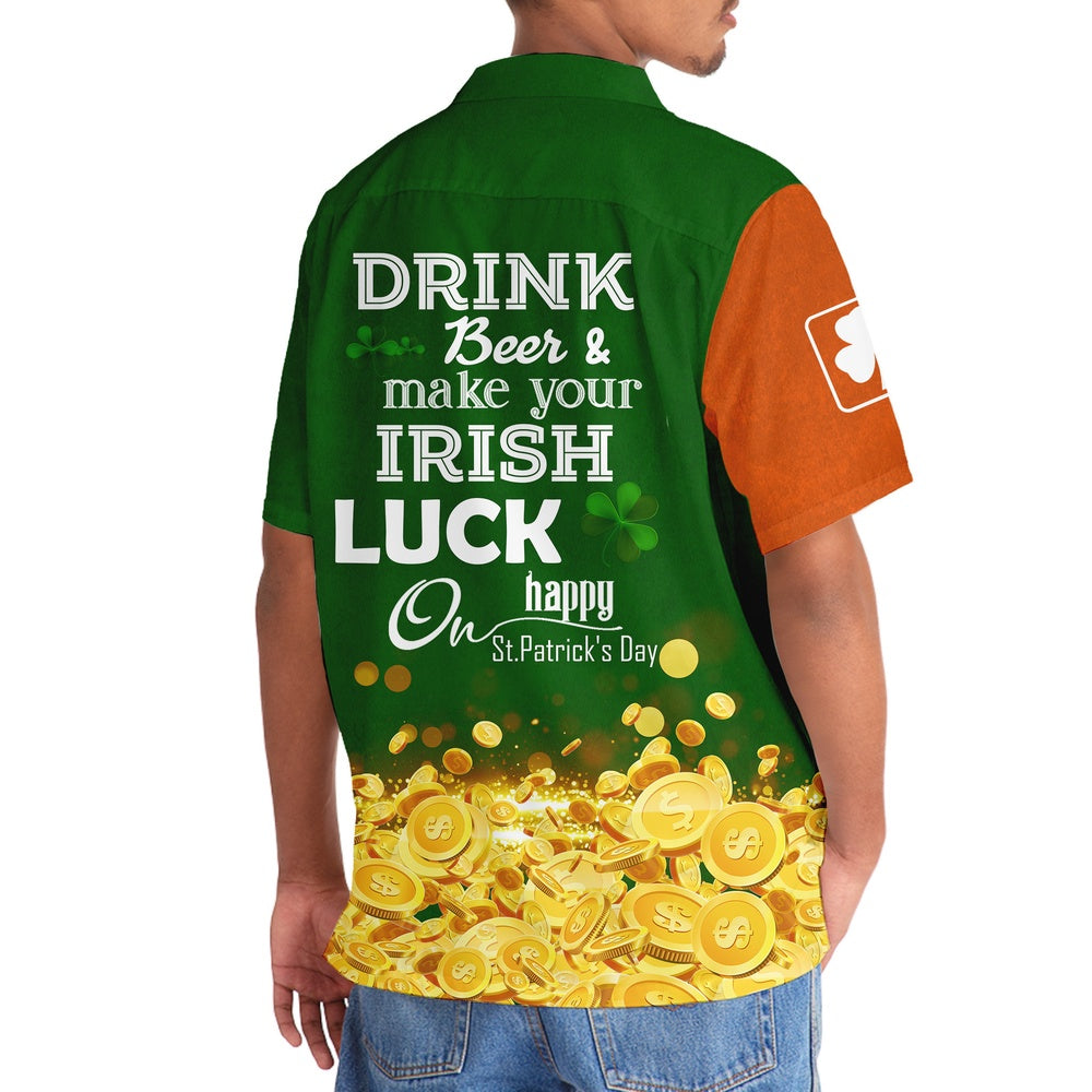 Bigfoot Irish St Patrick Day Hawaiian Shirt, Funny Hawaiian Shirt, Cool Hawaiian Shirts, Best Hawaiian Shirts