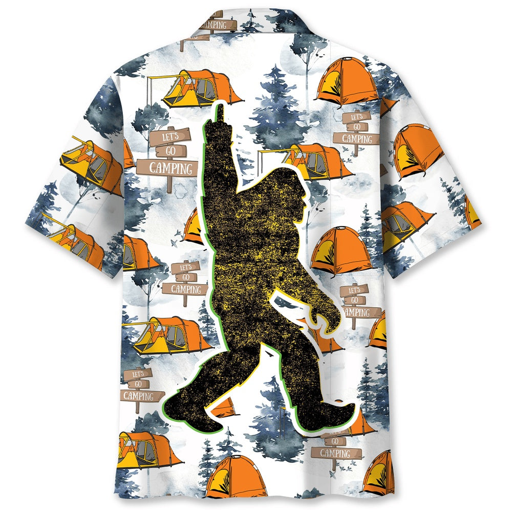 Bigfoot Let'S Go Camping Hawaiian Shirt, Funny Hawaiian Shirt, Cool Hawaiian Shirts, Best Hawaiian Shirts