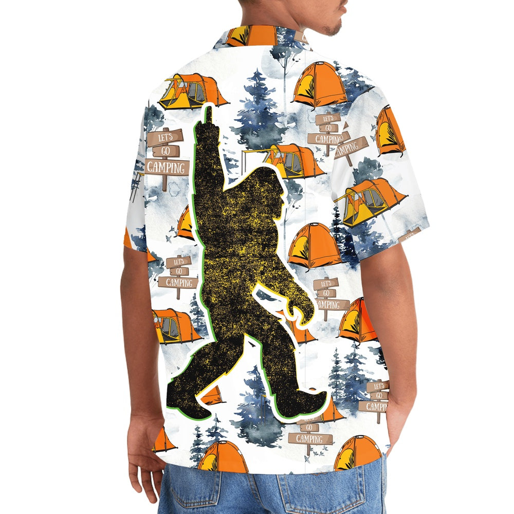 Bigfoot Let'S Go Camping Hawaiian Shirt, Funny Hawaiian Shirt, Cool Hawaiian Shirts, Best Hawaiian Shirts