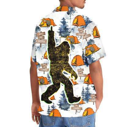 Bigfoot Let'S Go Camping Hawaiian Shirt, Funny Hawaiian Shirt, Cool Hawaiian Shirts, Best Hawaiian Shirts