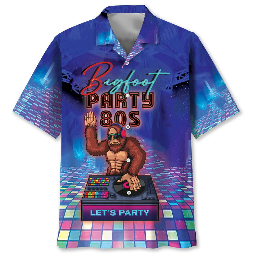 Bigfoot Party 80S Hawaiian Shirt, Funny Hawaiian Shirt, Cool Hawaiian Shirts, Best Hawaiian Shirts