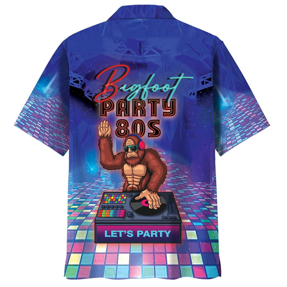 Bigfoot Party 80S Hawaiian Shirt, Funny Hawaiian Shirt, Cool Hawaiian Shirts, Best Hawaiian Shirts