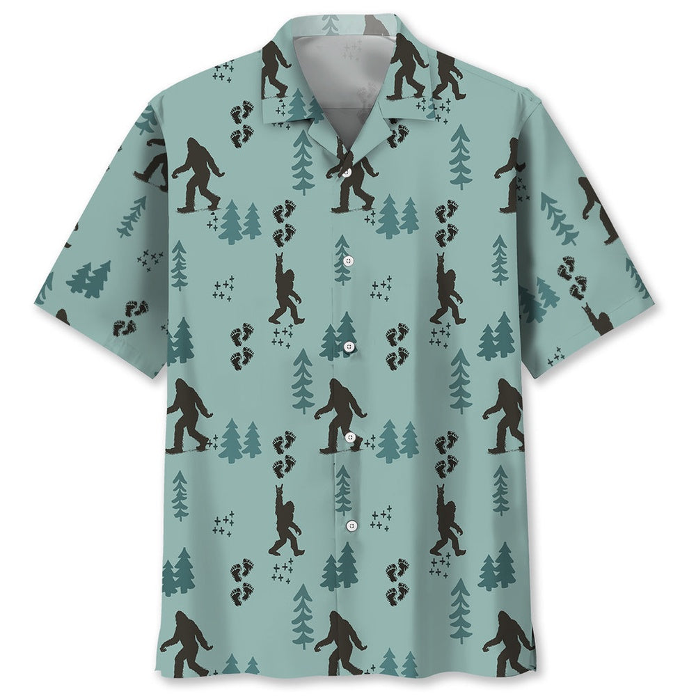 Bigfoot Pine Hawaiian Shirt, Funny Hawaiian Shirt, Cool Hawaiian Shirts, Best Hawaiian Shirts