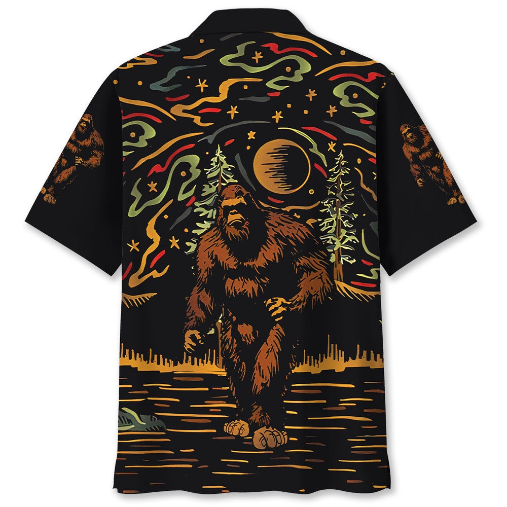 Bigfoot Respect The Locals National Park Hawaiian Shirt, Funny Hawaiian Shirt, Cool Hawaiian Shirts, Best Hawaiian Shirts