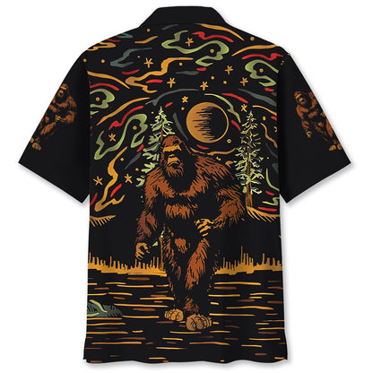 Bigfoot Respect The Locals National Park Hawaiian Shirt, Funny Hawaiian Shirt, Cool Hawaiian Shirts, Best Hawaiian Shirts