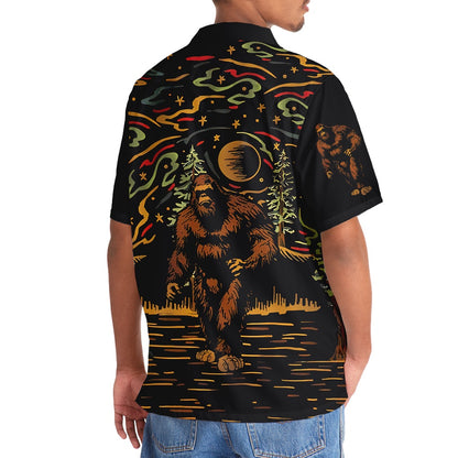 Bigfoot Respect The Locals National Park Hawaiian Shirt, Funny Hawaiian Shirt, Cool Hawaiian Shirts, Best Hawaiian Shirts