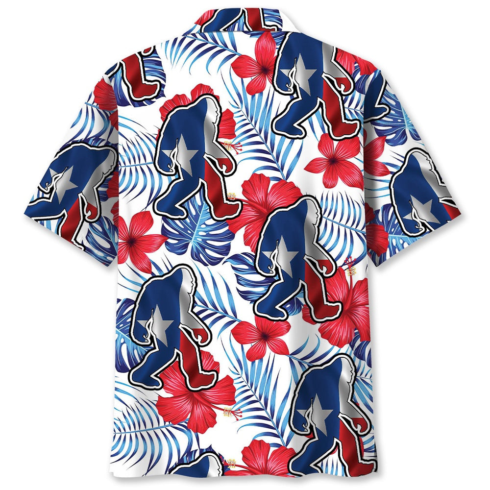 Bigfoot Texas Hawaiian Shirt, Funny Hawaiian Shirt, Cool Hawaiian Shirts, Best Hawaiian Shirts