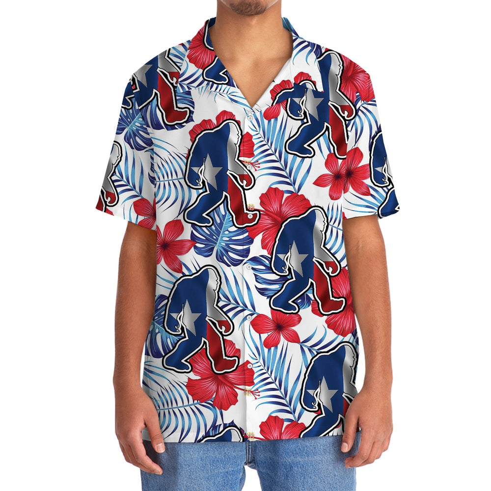 Bigfoot Texas Hawaiian Shirt, Funny Hawaiian Shirt, Cool Hawaiian Shirts, Best Hawaiian Shirts