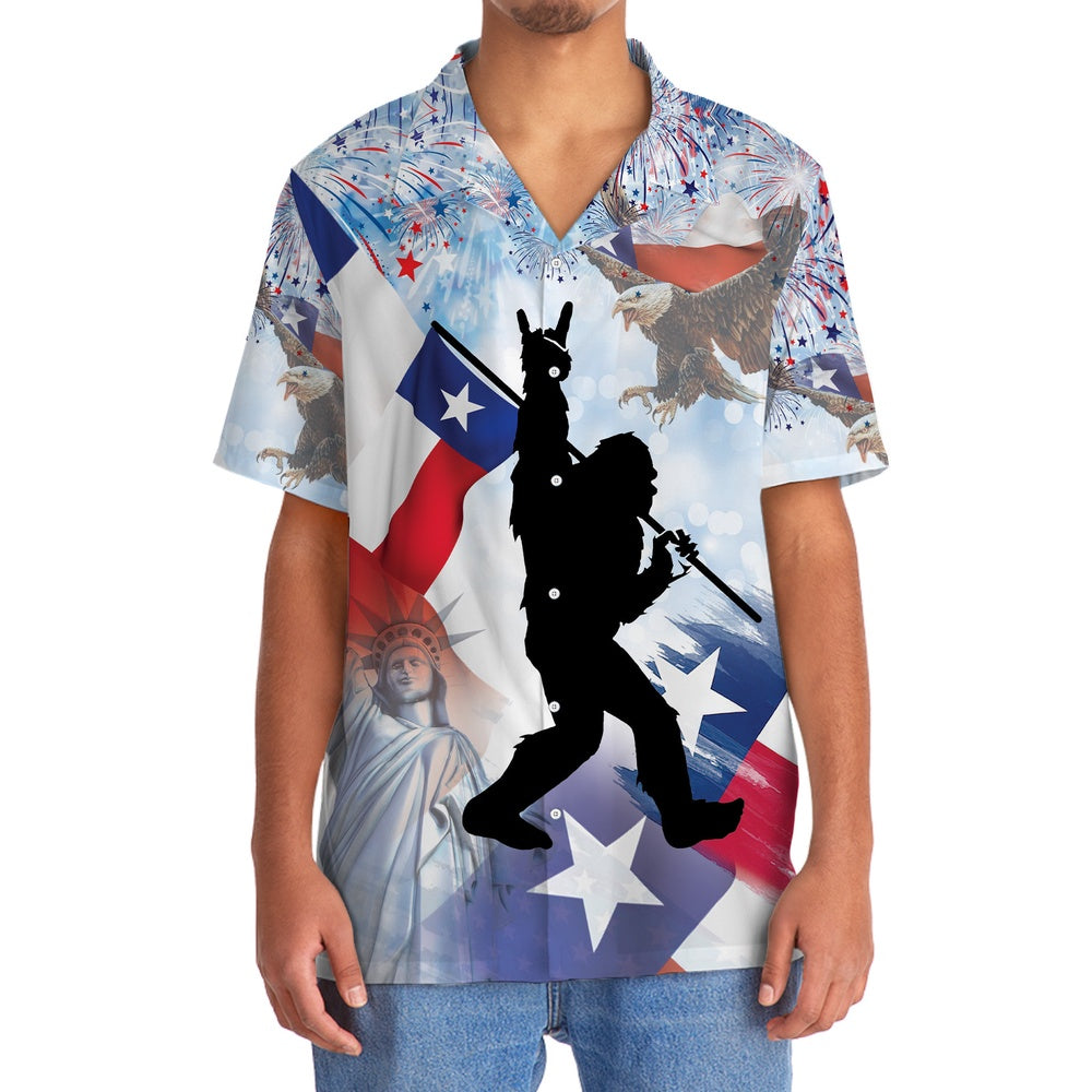 Bigfoot Texas Usa Hawaiian Shirt, Funny Hawaiian Shirt, Cool Hawaiian Shirts, Best Hawaiian Shirts