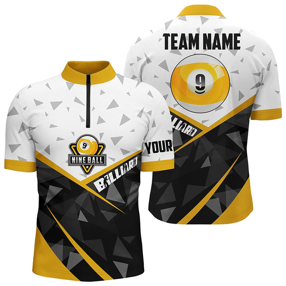 Billiard Polo Shirts, 9 Ball Pool Billiard Jerseys Custom 3D Polo Shirts, 9 Ball Team League Billiard Shirts, Billiards Team Shirts