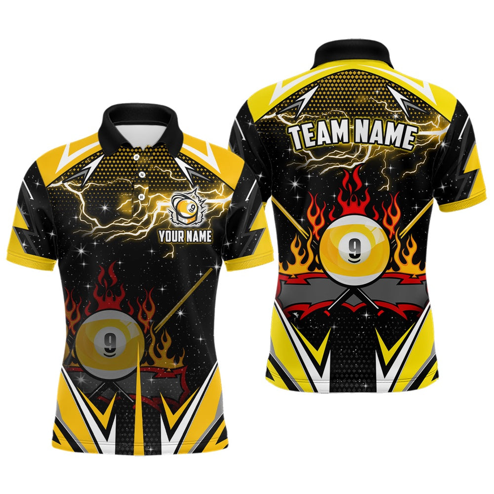 Billiard Polo Shirts, 9 Ball Pool Billiard Jerseys Custom Billiard Polo Shirts Team League Billiard Shirts, Billiards Team Shirts