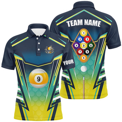 Billiard Polo Shirts, 9 Ball Pool Billiard Jerseys Custom Polo Shirts Best Uniform Billiard Team Shirts, Billiards Team Shirts