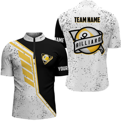 Billiard Polo Shirts, 9 Ball Pool Grunge Style Custom Billiard Polo Shirts, 9 Ball Billiards Jerseys Shirts, Billiards Team Shirts