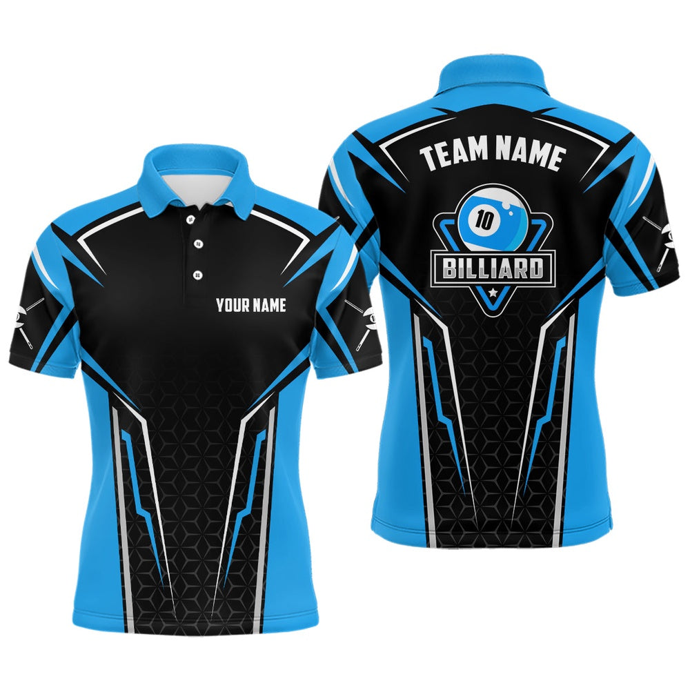 Billiard Polo Shirts, Abstract Sports Ball 10 Billiard Polo Shirts Custom Name, Billiard Shirt Design, Billiards Team Shirts