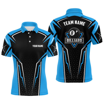 Billiard Polo Shirts, Abstract Sports Ball 8 Billiard Polo Shirts Custom Name, Billiard Shirt Design, Billiards Team Shirts