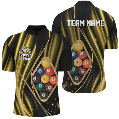 Billiard Polo Shirts, Custom Yellow Jerseys 9 Ball Billiard Polo & Polo Shirts, 9 Ball Pool Team Shirts, Billiards Team Shirts