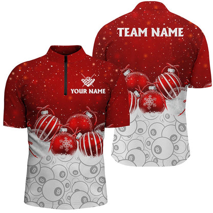 Billiard Polo Shirts, Cute Christmas Shirts Customized Billiard 8 Ball Pool Pattern Polo Shirts Best Christmas Gifts, Billiards Team Shirts