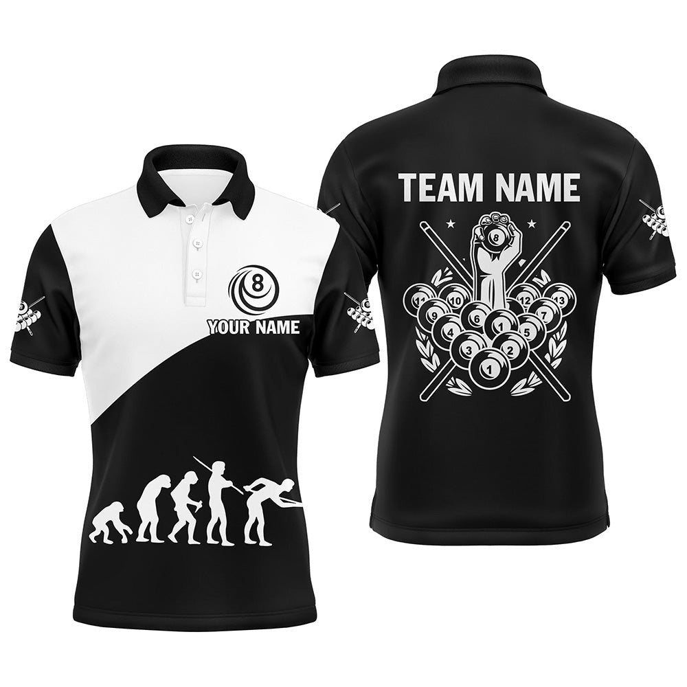 Billiard Polo Shirts, Growth Of Billiard Funny Pool Shirts Custom Team Name 8 Ball Pool Polo Shirts For Player, Billiards Team Shirts