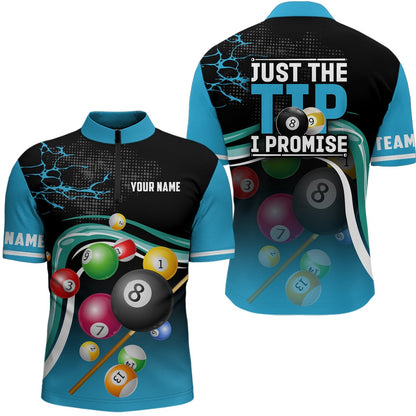 Billiard Polo Shirts, Just The Tip I Promise Personalized Billiard Balls Polo Shirts, Billiard Jerseys For Team, Billiards Team Shirts