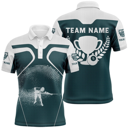 Billiard Polo Shirts, Personalized 3D Billiard Polo Shirts, Custom Funny Billiard Player Shirts, Billiards Team Shirts