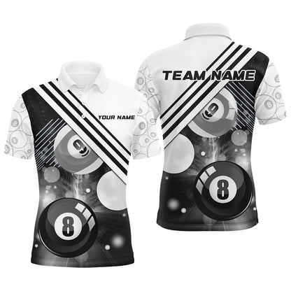 Billiard Polo Shirts, Personalized 8 Ball 9 Ball Pattern Billiards Shirts Billiard Jerseys Billiards Team Shirts, Billiards Team Shirts