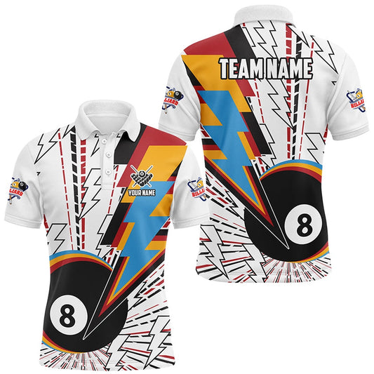 Billiard Polo Shirts, Personalized 8 Ball Pool Billiard Shirts Custom Unique Colorful Jerseys Billiard Team Shirts, Billiards Team Shirts