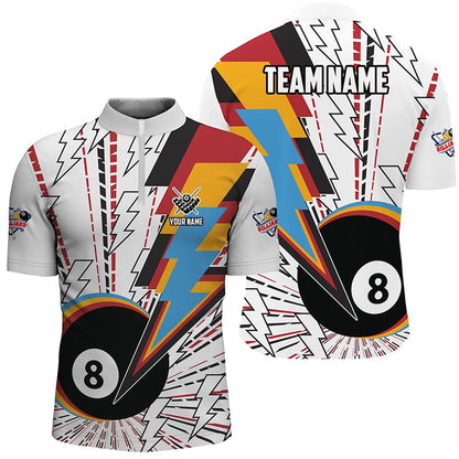 Billiard Polo Shirts, Personalized 8 Ball Pool Billiard Shirts Custom Unique Colorful Jerseys Billiard Team Shirts, Billiards Team Shirts