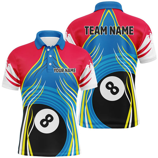 Billiard Polo Shirts, Personalized 8 Ball Pool Polo Shirts Custom Billiard Shirts S Billiard Team Jerseys, Billiards Team Shirts