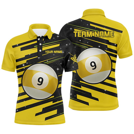 Billiard Polo Shirts, Personalized 9 Ball Pool Billiard Polo Shirts Custom Team Name Billiard Jerseys, Billiards Team Shirts