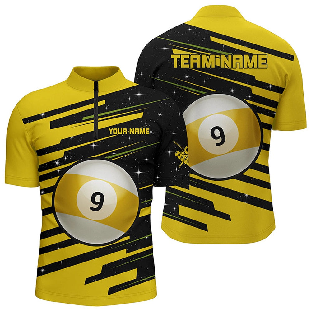 Billiard Polo Shirts, Personalized 9 Ball Pool Billiard Polo Shirts Custom Team Name Billiard Jerseys, Billiards Team Shirts