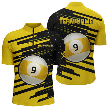 Billiard Polo Shirts, Personalized 9 Ball Pool Billiard Polo Shirts Custom Team Name Billiard Jerseys, Billiards Team Shirts