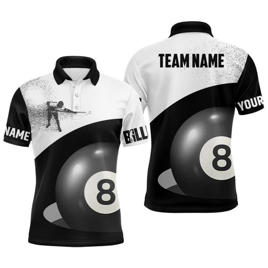 Billiard Polo Shirts, Personalized Billiard 3D Funny Billiard Player Polo Shirts, Billiards Team Shirts