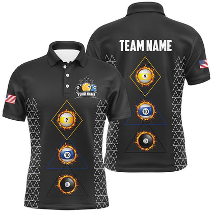 Billiard Polo Shirts, Personalized Billiard 8 Ball 9 Ball & 10 Ball Shirts, Unique Team Jerseys Billiard Shirts, Billiards Team Shirts