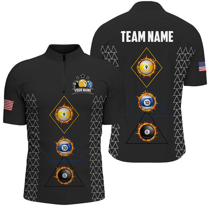 Billiard Polo Shirts, Personalized Billiard 8 Ball 9 Ball & 10 Ball Shirts, Unique Team Jerseys Billiard Shirts, Billiards Team Shirts