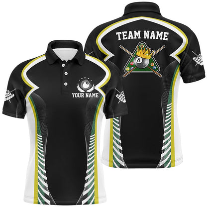Billiard Polo Shirts, Personalized Billiard 8 Ball Pool Polo Shirts Custom Billiard Apparel Clothing For Player, Billiards Team Shirts