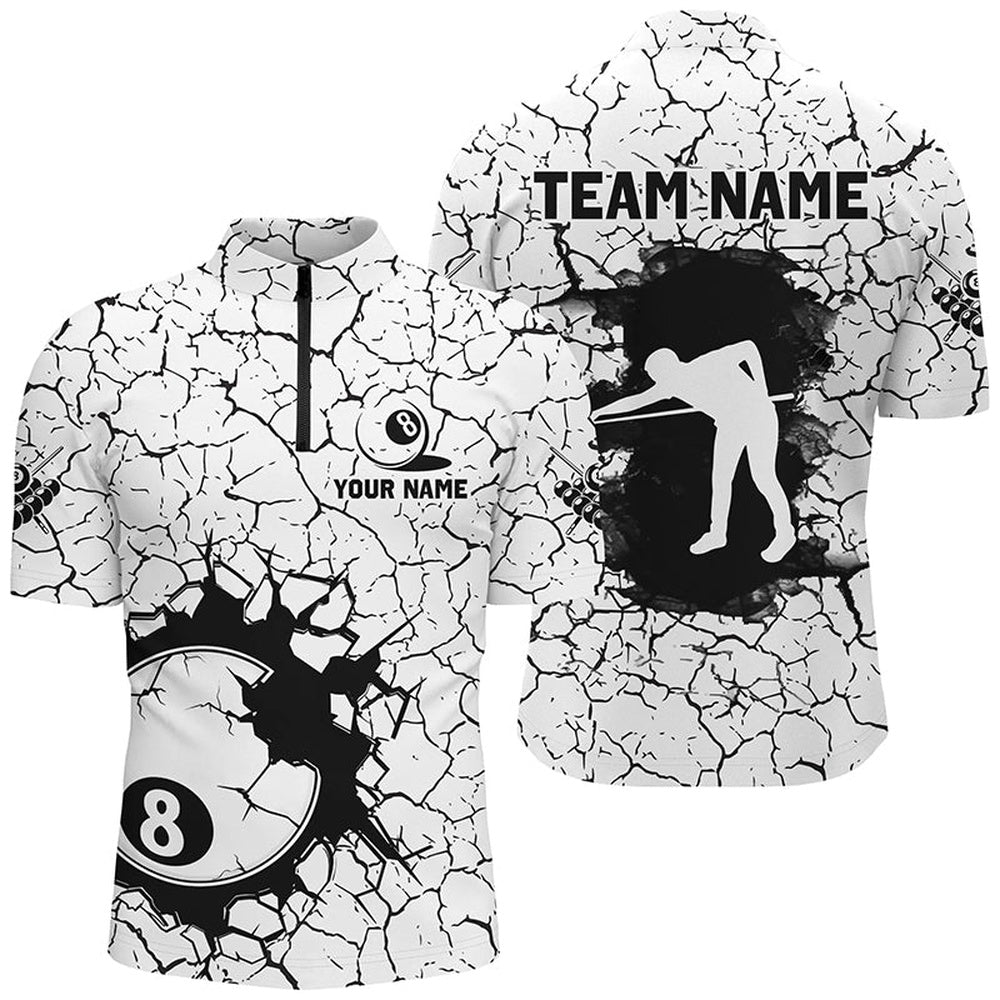 Billiard Polo Shirts, Personalized Billiard Crack 8 Ball Pool Polo & Polo Shirts, Unique Billiard Jerseys, Billiards Team Shirts