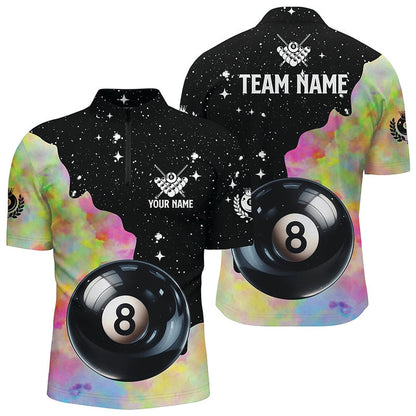 Billiard Polo Shirts, Personalized Colorful 8 Ball Pool Magic Billiard Polo Shirts, Team League Billiard Shirts, Billiards Team Shirts