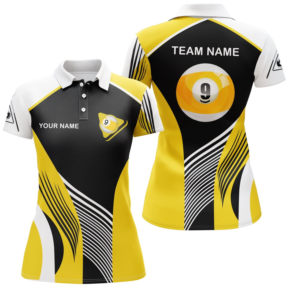 Billiard Polo Shirts, Personalized Customized 9 Ball Pool Billiards Polo Shirts Custom 9 Ball Pool Shirts, Billiards Team Shirts