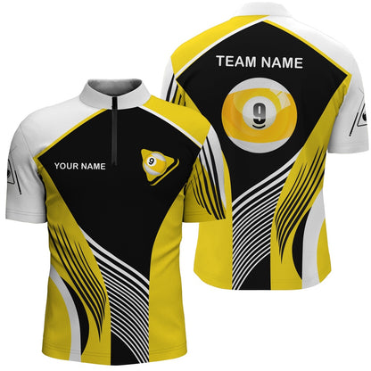 Billiard Polo Shirts, Personalized Customized 9 Ball Pool Billiards Polo Shirts Custom 9 Ball Pool Shirts, Billiards Team Shirts