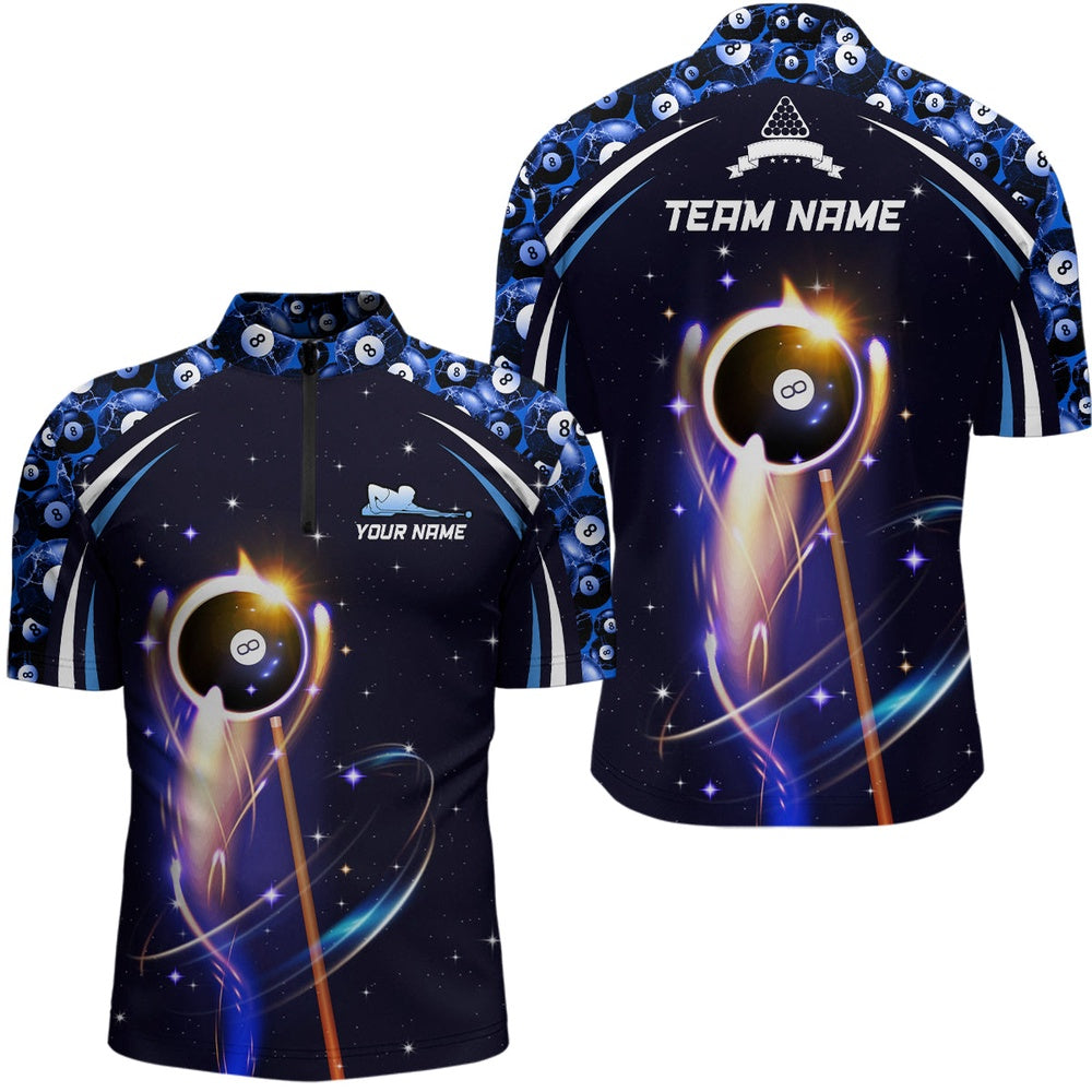 Billiard Polo Shirts, Personalized Name Billiard Light Motion Polo Shirts Custom Team Name Billiard Shirt Design, Billiards Team Shirts