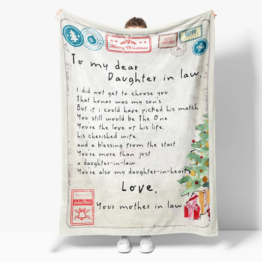 Birthday Gift For Daughter In Law, That Honor Was My Sons Blanket, Christmas Blanket