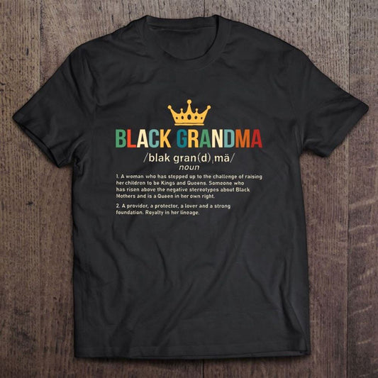 Black Grandma Definition Vintage Black Grandmother Crown T Shirt, Mother's Day Shirt, Gift For Mom, Shirt For Mom