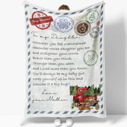 Blanket Birthday Gifts For Daughter, Best Christmas Gifts For Daughter, Feel Overwhelmed Blanket, Christmas Blanket